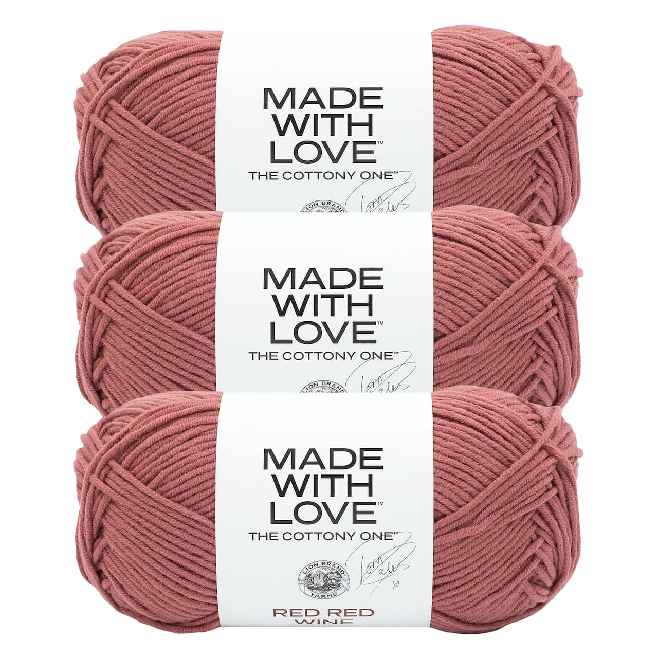 3 Pack Lion Brand® Tom Daley Made with Love™ The Cottony One™ Yarn